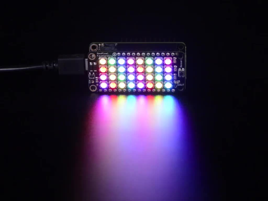 HUZZAH ESP8266 Feather / NeoPixel FeatherWing / HTTP Webserver / HTTPS API Requests / JSON Requests and Responses